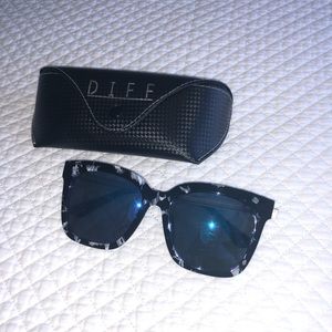 Diff Eyewear Blue Lens Sunglasses